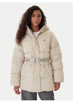 Calvin Klein Jeans Kurtka zimowa LV047D507G Beżowy Regular Fit ze sklepu MODIVO w kategorii Kurtki damskie - zdjęcie 187343411