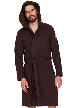 Doctor Nap szlafrok męski z kapturem SMW.7332.BROWNIE, Kolor brązowy, Rozmiar M, Doctor Nap ze sklepu Primodo w kategorii Szlafroki męskie - zdjęcie 187343802
