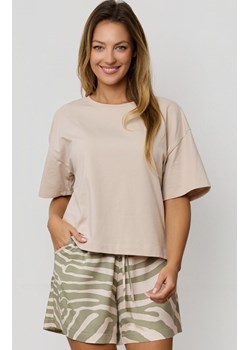 Mefemi krótka piżama damska Selene, Kolor beżowo-oliwkowy, Rozmiar S, Mefemi ze sklepu Primodo w kategorii Piżamy damskie - zdjęcie 187343851