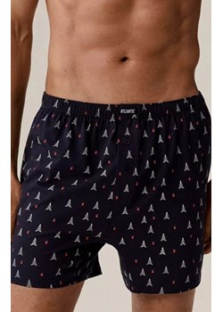 Atlantic 2-pack luźne bokserki męskie 2GMB-010-GRANATOWY, Kolor granatowy-wzór, Rozmiar L, ATLANTIC ze sklepu Intymna w kategorii Majtki męskie - zdjęcie 187344220
