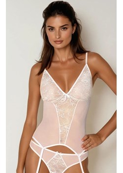 Passion biały gorset i stringi Ursula, Kolor biały, Rozmiar S/M, Passion ze sklepu Intymna w kategorii Gorsety - zdjęcie 187344244