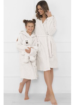 Szlafrok damski z długim rękawem ecru Miśka, Kolor ecru, Rozmiar S, Italian Fashion ze sklepu Intymna w kategorii Szlafroki damskie - zdjęcie 187344353