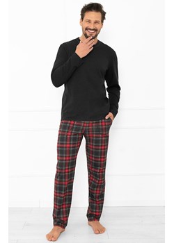 Długa bawełniana piżama męska grafitowa Rusoli, Kolor grafitowo-czerwony, Rozmiar M, Italian Fashion ze sklepu Intymna w kategorii Piżamy męskie - zdjęcie 187344370