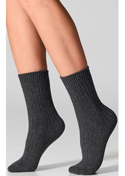Skarpetki damskie z wełną merynosów i kaszmirem ciemnoszare SCM26, Kolor ciemnoszary, Rozmiar 36-40, LEGS ze sklepu Intymna w kategorii Skarpetki damskie - zdjęcie 187344460