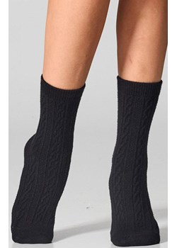 2-pack czarne skarpetki damskie z fakturą warkocza WC28 Velvet, Kolor czarny, Rozmiar 36-40, LEGS ze sklepu Intymna w kategorii Skarpetki damskie - zdjęcie 187344480