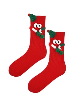 Marilyn skarpetki damskie z trójwymiarowym motywem SVL F61, Kolor czerwony, Rozmiar 36-40, Marilyn ze sklepu Intymna w kategorii Skarpetki damskie - zdjęcie 187344491