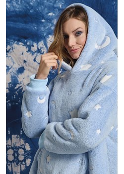 Ciepła kocobluza w świecące w ciemności gwiazdki MILANA, Kolor błękitno-biały, Rozmiar L/XL, Sorbetto ze sklepu Intymna w kategorii Koszule nocne - zdjęcie 187344713