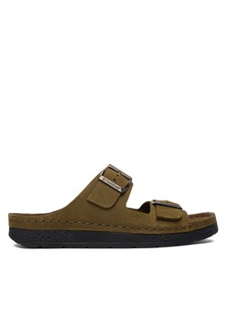 Klapki Berkemann Adam 01950 Zielony ze sklepu eobuwie.pl w kategorii Klapki męskie - zdjęcie 187345840