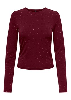 ONLY Bluzka Zita 15358986 Bordowy Regular Fit ze sklepu MODIVO w kategorii Bluzki damskie - zdjęcie 187346150