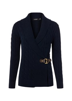 Lauren Ralph Lauren Kardigan damski Kobiety Bawełna granatowy jednolity ze sklepu vangraaf w kategorii Swetry damskie - zdjęcie 187346403