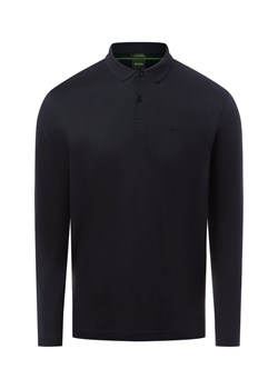 BOSS Green Męska koszulka polo - Pirol Mężczyźni Bawełna granatowy jednolity ze sklepu vangraaf w kategorii T-shirty męskie - zdjęcie 187346414