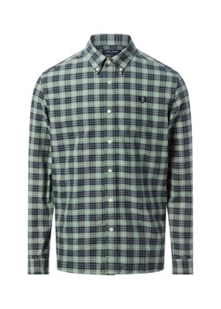 Fred Perry Męska koszula casual - Tartan Oxford Mężczyźni Comfort Fit Bawełna trzcinowy w kratkę ze sklepu vangraaf w kategorii Koszule męskie - zdjęcie 187346424