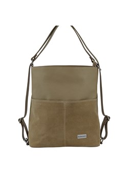 Torebka plecak z zamszem - Beżowa ze sklepu butyolivier w kategorii Torebki worki - zdjęcie 187346504