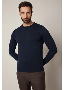 Sweter Granatowy Bawełniany Joakim ze sklepu Lancerto S.A. w kategorii Swetry męskie - zdjęcie 187346641