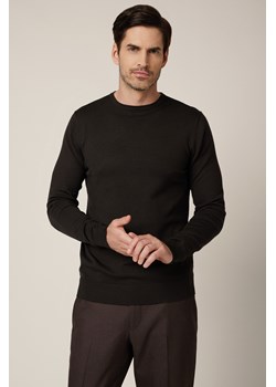Sweter Brązowy z Wiskozą Luell ze sklepu Lancerto S.A. w kategorii Swetry męskie - zdjęcie 187346672