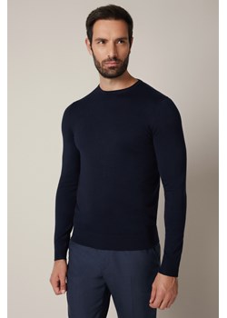 Sweter Granatowy z Wiskozą Luell ze sklepu Lancerto S.A. w kategorii Swetry męskie - zdjęcie 187346674