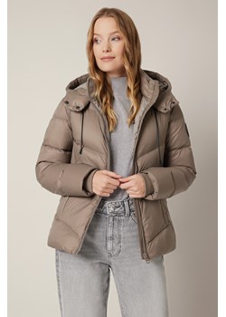 Kurtka Puchowa Jasnobrązowa Makarora ze sklepu Lancerto S.A. w kategorii Kurtki i płaszcze damskie - zdjęcie 187346683