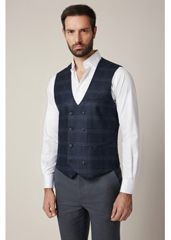 Kamizelka Granatowa w Kratę Księcia Walii Morano ze sklepu Lancerto S.A. w kategorii Kamizelki męskie - zdjęcie 187346702