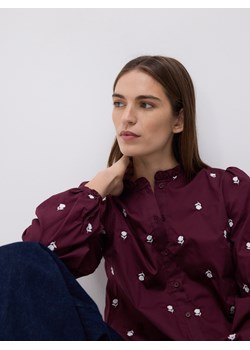 Reserved - Koszula z haftowanym wzorem - bordowy ze sklepu Reserved w kategorii Koszule damskie - zdjęcie 187347331