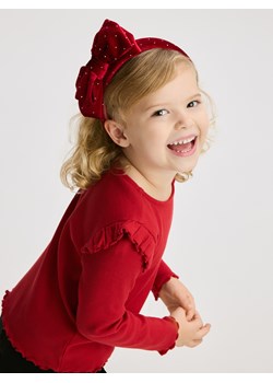 Reserved - Bluzka z falbanami - czerwony ze sklepu Reserved w kategorii Bluzki dziewczęce - zdjęcie 187347344