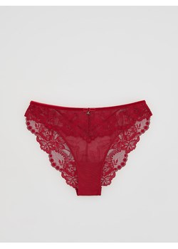 Reserved - Koronkowe majtki figi - czerwony ze sklepu Reserved w kategorii Majtki damskie - zdjęcie 187347381
