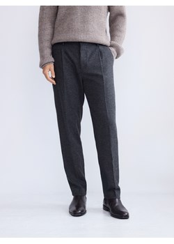 Reserved - Spodnie slim fit z wełną - ciemnoszary ze sklepu Reserved w kategorii Spodnie męskie - zdjęcie 187347403