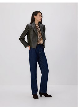 Reserved - Jeansy straight fit - granatowy ze sklepu Reserved w kategorii Jeansy damskie - zdjęcie 187347483