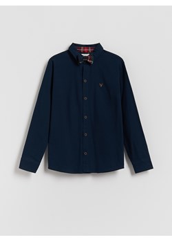Reserved - Bawełniana koszula z muszką - granatowy ze sklepu Reserved w kategorii Koszule chłopięce - zdjęcie 187347513