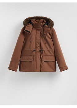 Reserved - Kurtka parka z kapturem - brązowy ze sklepu Reserved w kategorii Kurtki damskie - zdjęcie 187347564