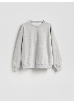 Reserved - Gładka bluza z bawełną - jasnoszary ze sklepu Reserved w kategorii Bluzy damskie - zdjęcie 187347642
