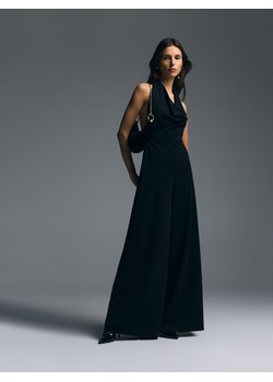 Reserved - Kombinezon z szerokimi nogawkami - czarny ze sklepu Reserved w kategorii Kombinezony damskie - zdjęcie 187347724