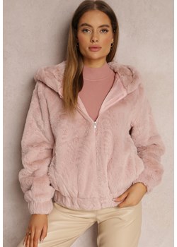 Jasnoróżowa Kurtka Futerko Teddy Oversize Fofana ze sklepu renee.pl w kategorii Kurtki damskie - zdjęcie 187347824
