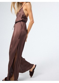 Mohito - Wiskozowe czekoladowe spodnie od piżamy - ciemnobrązowy ze sklepu Mohito w kategorii Piżamy damskie - zdjęcie 187348860