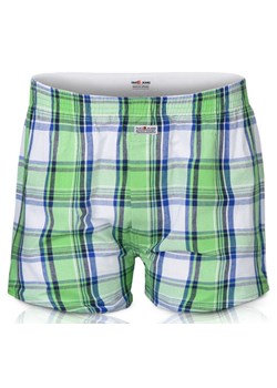 Luźne Męskie Bokserki, Bawełniane - Pako Jeans - Zielone w Kratę MAJBPJNSLUZNE102 ze sklepu JegoSzafa.pl w kategorii Majtki męskie - zdjęcie 187349574