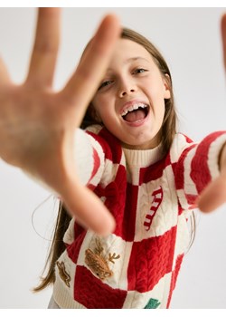 Reserved - Sweter ze świąteczną aplikacją - wielobarwny ze sklepu Reserved w kategorii Swetry dziewczęce - zdjęcie 187351761