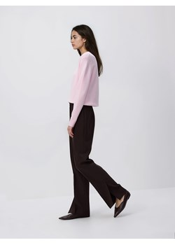 Reserved - Spodnie z rozcięciem - ciemnobrązowy ze sklepu Reserved w kategorii Spodnie damskie - zdjęcie 187351831