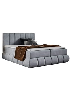 Szare łóżko kontynentalne z zagłókiem 5 rozmiarów S5-A86 ze sklepu Edinos.pl w kategorii Łóżka i materace - zdjęcie 187352170
