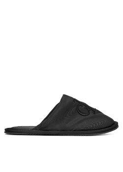 Kapcie Calvin Klein Jeans Slipper Satin Moire YW0YW02053 Czarny ze sklepu eobuwie.pl w kategorii Kapcie damskie - zdjęcie 187352261