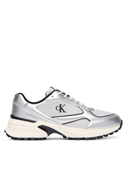 Sneakersy Calvin Klein Hike Runner Laceup Mesh Mix Met YM0YM01402 Srebrny ze sklepu eobuwie.pl w kategorii Buty sportowe męskie - zdjęcie 187352313