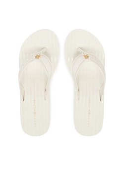 Japonki Tommy Hilfiger Th Stripes Wedge Beach Sandal FW0FW08521 Biały ze sklepu eobuwie.pl w kategorii Klapki damskie - zdjęcie 187352321