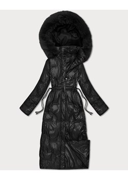 Długa pikowana damska kurtka zimowa czarna (T2-2221#-1) ze sklepu goodlookin.pl w kategorii Kurtki damskie - zdjęcie 187352942