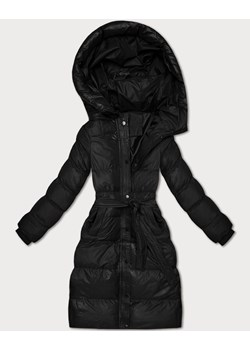 Pikowana kurtka zimowa z paskiem J Style czarna (5M3253-392) ze sklepu goodlookin.pl w kategorii Kurtki damskie - zdjęcie 187352950