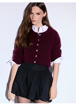 Mohito - Bordowy kardigan z wełną - kasztanowy ze sklepu Mohito w kategorii Swetry damskie - zdjęcie 187353091