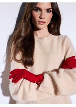 Mohito - Czerwone rękawiczki z wełną - czerwony ze sklepu Mohito w kategorii Rękawiczki damskie - zdjęcie 187353153