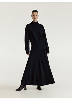 Reserved - Spódnica midi z wełną - czarny ze sklepu Reserved w kategorii Spódnice - zdjęcie 187353300