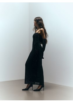 Reserved - Sukienka tuba z rękawiczkami - czarny ze sklepu Reserved w kategorii Sukienki - zdjęcie 187353341