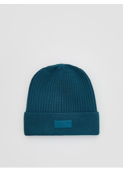 Reserved - Czapka z wiskozą - ciemny turkus ze sklepu Reserved w kategorii Czapki dziecięce - zdjęcie 187353632