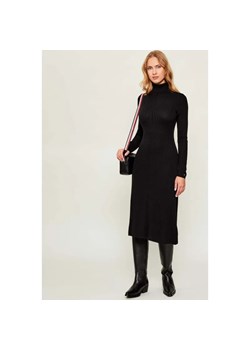 Tommy Hilfiger Sukienka RIB ROLL-NK | z dodatkiem jedwabiu ze sklepu Gomez Fashion Store w kategorii Sukienki - zdjęcie 187353922