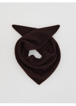 Reserved - Szal z wełną i kaszmirem - ciemnobrązowy ze sklepu Reserved w kategorii Szaliki i chusty damskie - zdjęcie 187354923