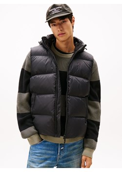 Tommy Jeans Męska kamizelka puchowa Mężczyźni czarny jednolity ze sklepu vangraaf w kategorii Kamizelki męskie - zdjęcie 187354993